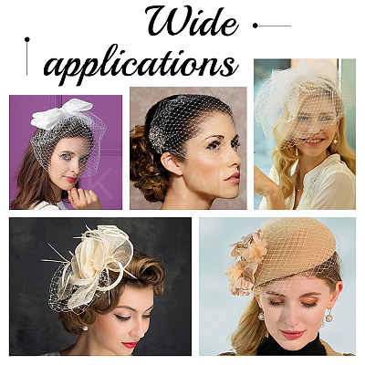 Polyester Birdcage Bridal Veil Netting AJEW-WH0471-103B-02-1