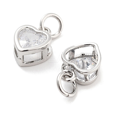 Brass Micro Pave Cubic Zirconia Pendants KK-P271-02P-B-1
