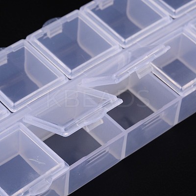 Cuboid Plastic Bead Containers X-CON-N007-02-1