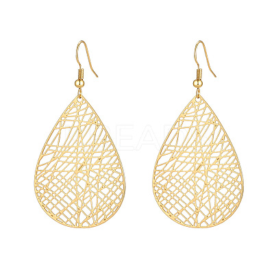Hollow Brass Dangle Earrings for Women WG72A0C-08-1
