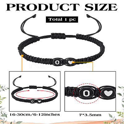 1Pc Adjustable Nylon Cord Braided Bracelets for Women Men BJEW-LP0001-31A-O-1