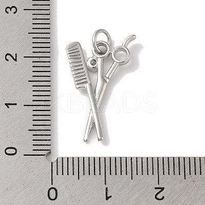 Rack Plating Brass & Cubic Zirconia Pendants LS-KK-L216-062P-1
