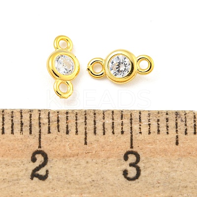 925 Sterling Silver Pave Clear Cubic Zirconia Connector Charms STER-B005-02G-1