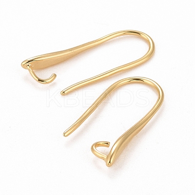 Rack Plating Eco-friendly Brass Earring Hooks KK-D075-13G-RS-1