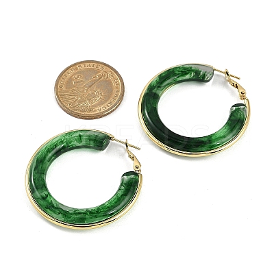 304 Stainless Steel Hoop Earrings For Women EJEW-B113-02G-01-1
