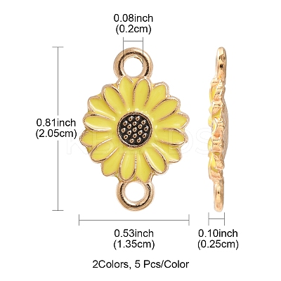 10Pcs 2 Colors Golden Tone Alloy Connector Charms FIND-FS0001-72-1
