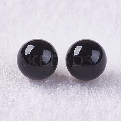 Natural Black Onyx Beads G-K275-32-6mm-1