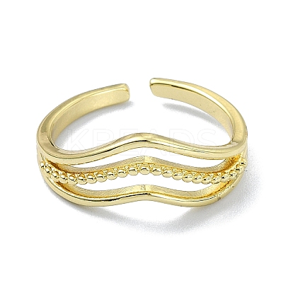 Brass Open Cuff Rings RJEW-B051-27G-1