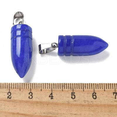 Dyed Natural White Jade Pointed Pendants G-B127-18P-06-1
