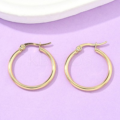 Ion Plating(IP) 304 Stainless Steel Hoop Earrings EJEW-N0016-11G-C-1