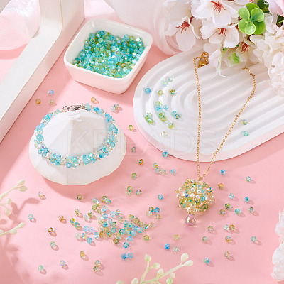 390Pcs 3 Colors Transparent Colours Glass Seed Beads GLAA-TA0003-76A-1