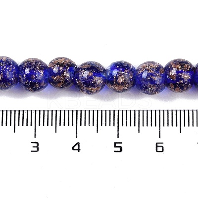Handmade Gold Sand Lampwork Beads LAMP-Z009-01P-1