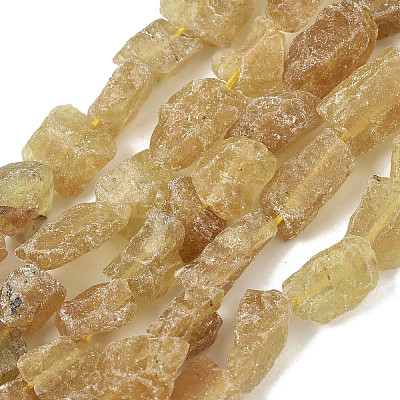 Raw Rough Natural Yellow Apatite Beads Strands G-M453-D07-1