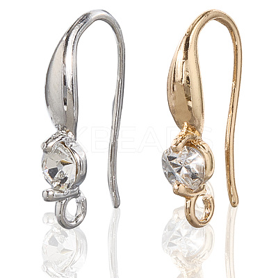 60Pcs 2 Colors Brass Wire Earring Findings FIND-SP0003-68A-1