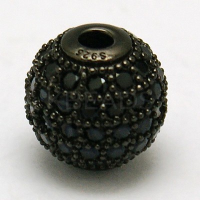 Round 925 Sterling Silver Beads STER-O021-01B-6mm-1
