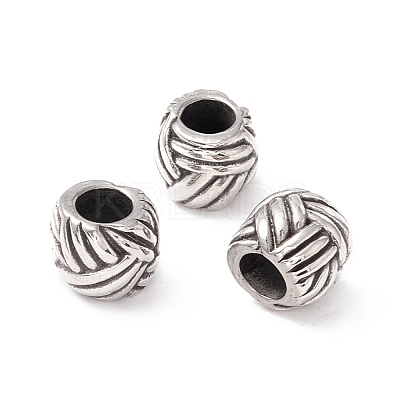 304 Stainless Steel European Beads STAS-M298-01AS-1
