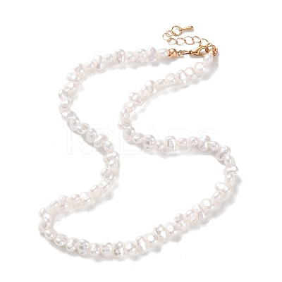 Baroque Plastic Imitation Keshi Pearl Beaded Necklaces for Women NJEW-H047-10-1