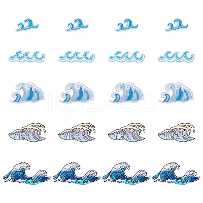 20Pcs 5 Styles Computerized Embroidery Cloth Iron on/Sew on Patches PATC-HY0001-86-1