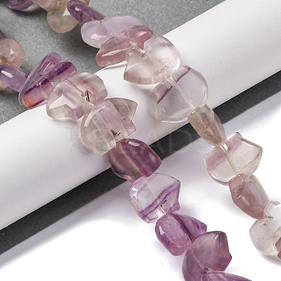 Natural Purple Fluorite Beads Strands G-F783-G04-01-1