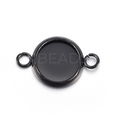 Stainless Steel Cabochon Connector Settings X-STAS-L211-04A-B-1