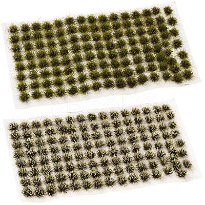 208Pcs 2 Colors Nylon Mini Grass Tufts AJEW-SP0003-17A-1