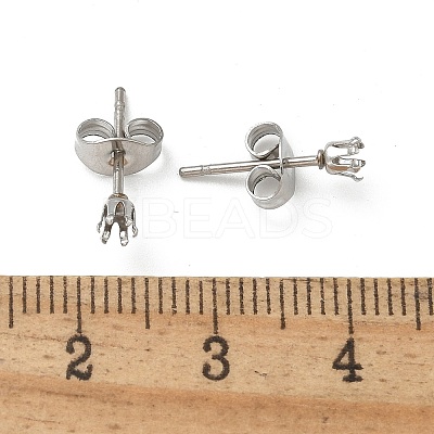 316 Surgical Stainless Steel Stud Earring Findings STAS-Z118-03P-06-1