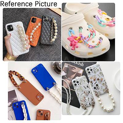 Transparent Acrylic Beaded Mobile Straps HJEW-JM00421-1