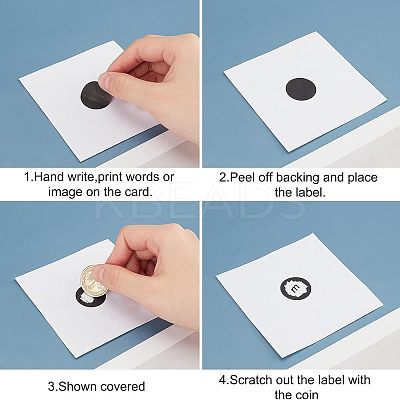 Coated Scratch Off Film Password Sticker DIY-WH0184-42B-1