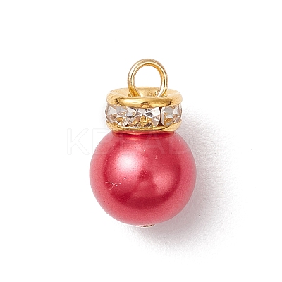 12Pcs Glass Pearl Charms PALLOY-TA00294-1