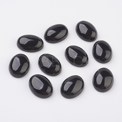 Natural Obsidian Flat Back Cabochons G-G741-30x40mm-20-1
