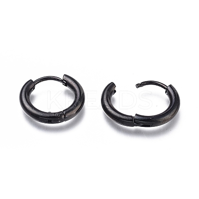 304 Stainless Steel Huggie Hoop Earrings LS-EJEW-O087-06F-1