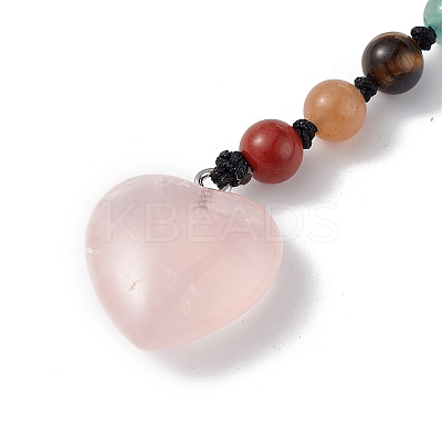 7 Chakra Gemstone Beads Keychain KEYC-F036-02C-1