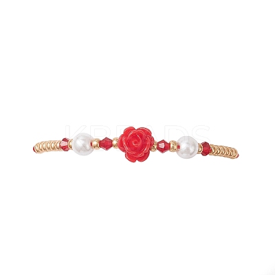 6Pcs Glass Seed Bead & Resin Braided Beaded Bracelets BJEW-MZ00307-1