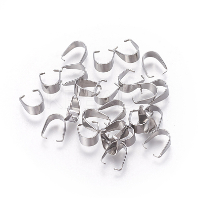 Tarnish Resistant 201 Stainless Steel Snap on Bails STAS-I101-41E-P-1