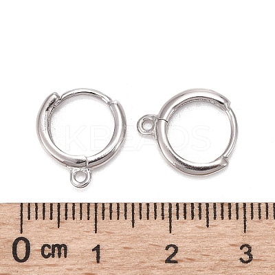 Anti-Tarnish Rhodium Plated 925 Sterling Silver Hoop Earrings STER-K168-042P-1