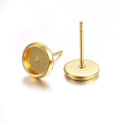 304 Stainless Steel Stud Earring Findings STAS-P210-46G-02-1