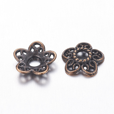 Tibetan Style Alloy Bead Caps LS-RLF10597Y-NF-1
