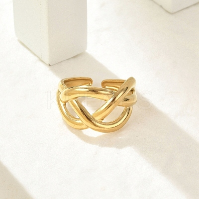 304 Stainless Steel Cuff Rings for Women LS-RJEW-G338-25G-1