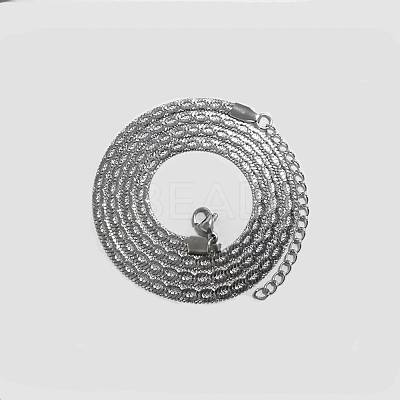 Non-Tarnish 304 Stainless Steel Herringbone Chain Necklaces NJEW-P282-02P-1