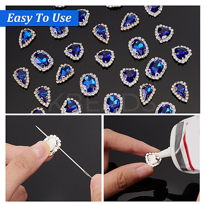 30Pcs 3 Style Sew on Rhinestone GLAA-GA0001-63B-1