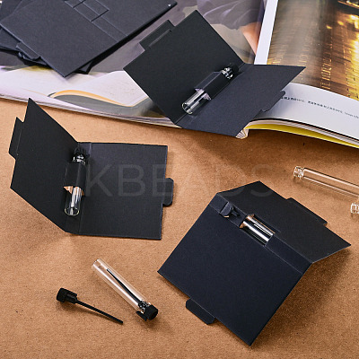 Column Glass Perfume Bottles with Paper Card AJEW-TADJ0001-22A-1