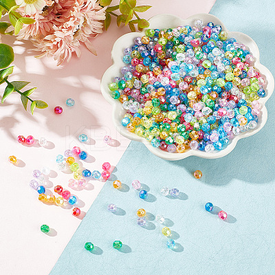 720pcs 12 Colors Eco-Friendly Transparent Acrylic Beads TACR-GO0001-01-1