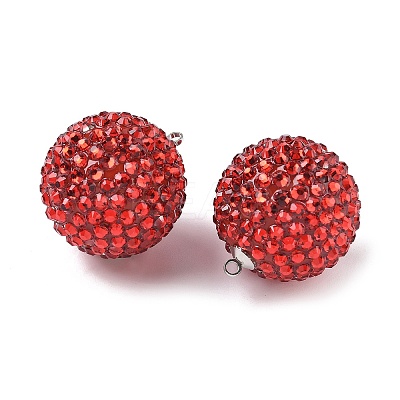 Acrylic with Resin Rhinestone Pendants LS-FIND-Z092-04-1