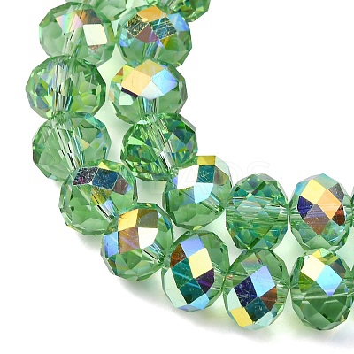 Electroplate Transparent Glass Beads Strands EGLA-A046-01C-04-1