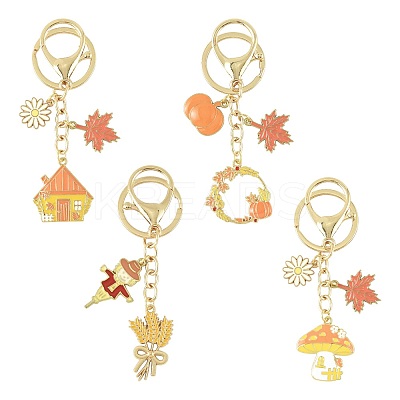 3Pcs Alloy Enamel Keychains KEYC-FS00042-01-1