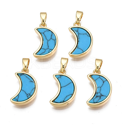Real 18K Gold Plated Brass Pendants KK-N233-170A-01C-1