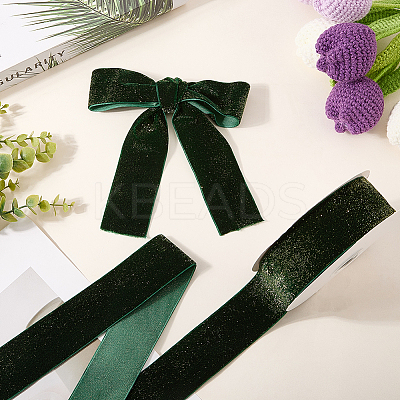 1 Roll Sparkle Single Face Velvet Ribbon OCOR-CY0002-21B-1