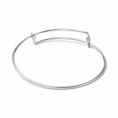 Non-Tarnish Adjustable 304 Stainless Steel Wire Bangle Making MAK-F286-03P-1