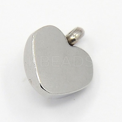 201 Stainless Steel Rhinestone Heart Charm Pendants RB-M030-05J-1