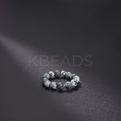 Natural Jade Stretchy Finger Rings FS-WG01730-38-1